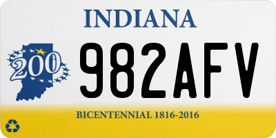 IN license plate 982AFV