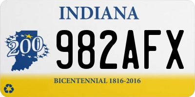 IN license plate 982AFX