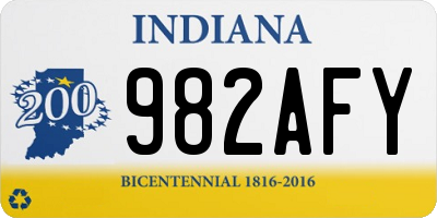 IN license plate 982AFY