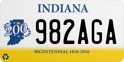 IN license plate 982AGA