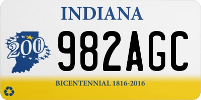 IN license plate 982AGC