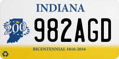 IN license plate 982AGD