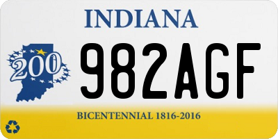 IN license plate 982AGF