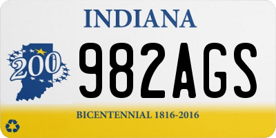 IN license plate 982AGS