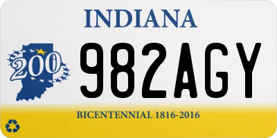IN license plate 982AGY