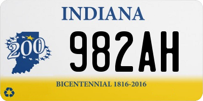 IN license plate 982AH