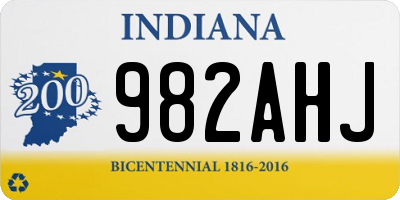 IN license plate 982AHJ