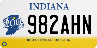 IN license plate 982AHN