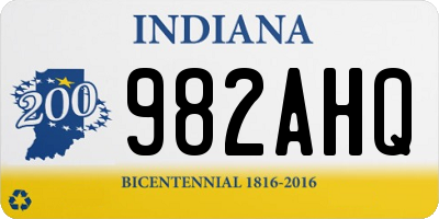 IN license plate 982AHQ