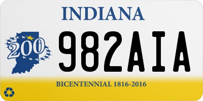 IN license plate 982AIA