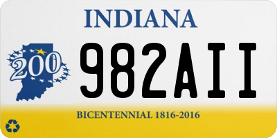 IN license plate 982AII