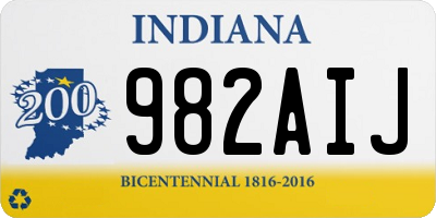 IN license plate 982AIJ