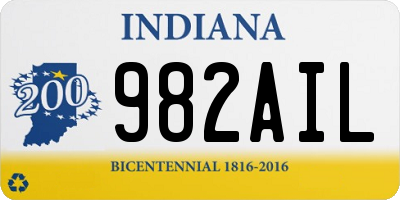 IN license plate 982AIL