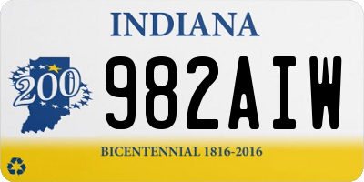 IN license plate 982AIW