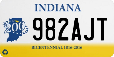 IN license plate 982AJT