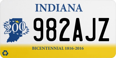 IN license plate 982AJZ