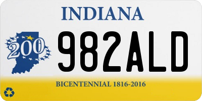 IN license plate 982ALD