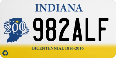 IN license plate 982ALF