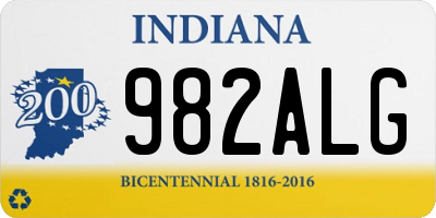 IN license plate 982ALG