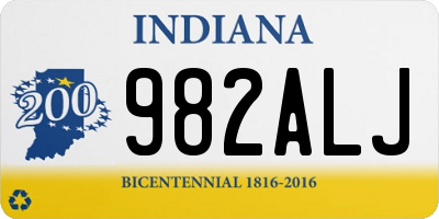 IN license plate 982ALJ