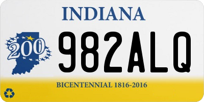 IN license plate 982ALQ