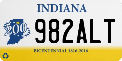 IN license plate 982ALT