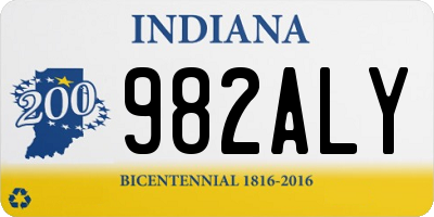 IN license plate 982ALY