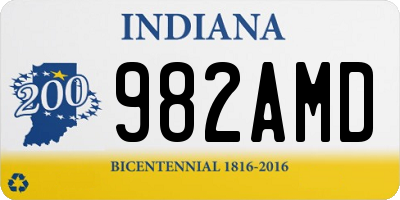 IN license plate 982AMD