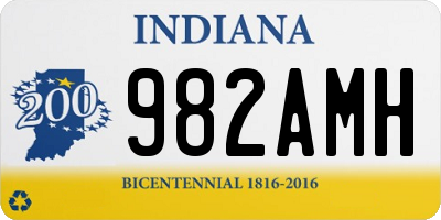 IN license plate 982AMH