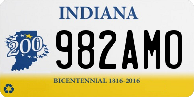 IN license plate 982AMO