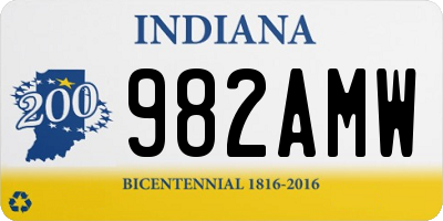 IN license plate 982AMW