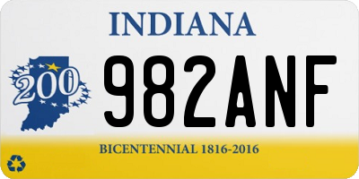 IN license plate 982ANF