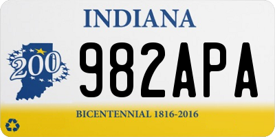 IN license plate 982APA