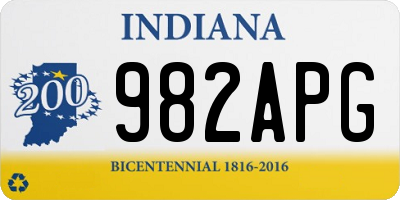 IN license plate 982APG