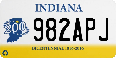 IN license plate 982APJ