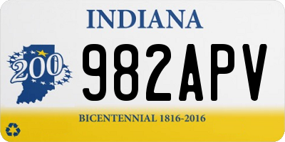 IN license plate 982APV