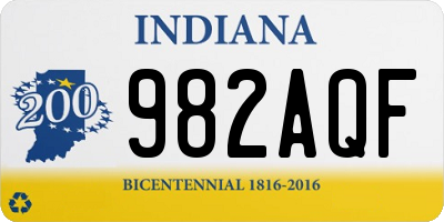 IN license plate 982AQF