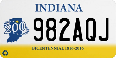 IN license plate 982AQJ