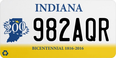 IN license plate 982AQR