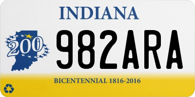 IN license plate 982ARA