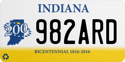 IN license plate 982ARD