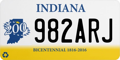 IN license plate 982ARJ