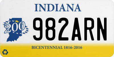 IN license plate 982ARN