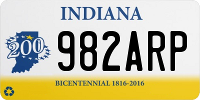 IN license plate 982ARP
