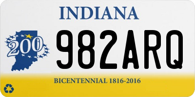 IN license plate 982ARQ