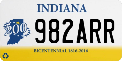 IN license plate 982ARR