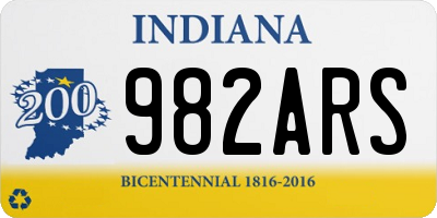 IN license plate 982ARS