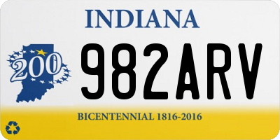 IN license plate 982ARV