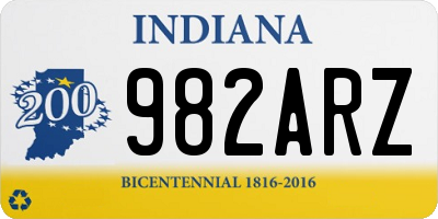 IN license plate 982ARZ
