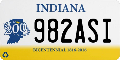 IN license plate 982ASI